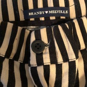 Tan and black striped brandy Melville pants
